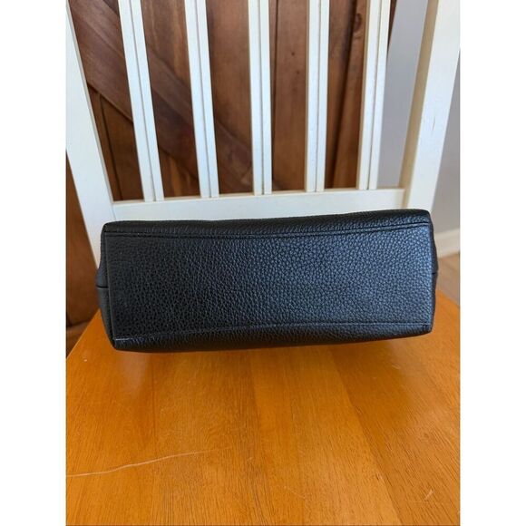 COACH Tammie Shoulder Bag Black Snake Embossed Leather - Picture 10 of 16